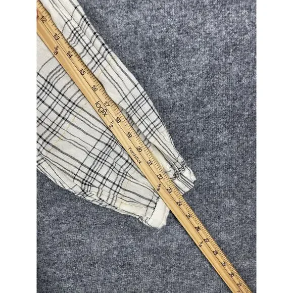 Anthropologie Darlene Plaid Peasant Blouse Women’s Size M Lightweight Wool Blend - Picture 4 of 10